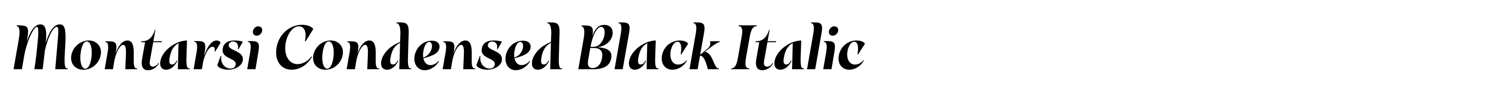 Montarsi Condensed Black Italic